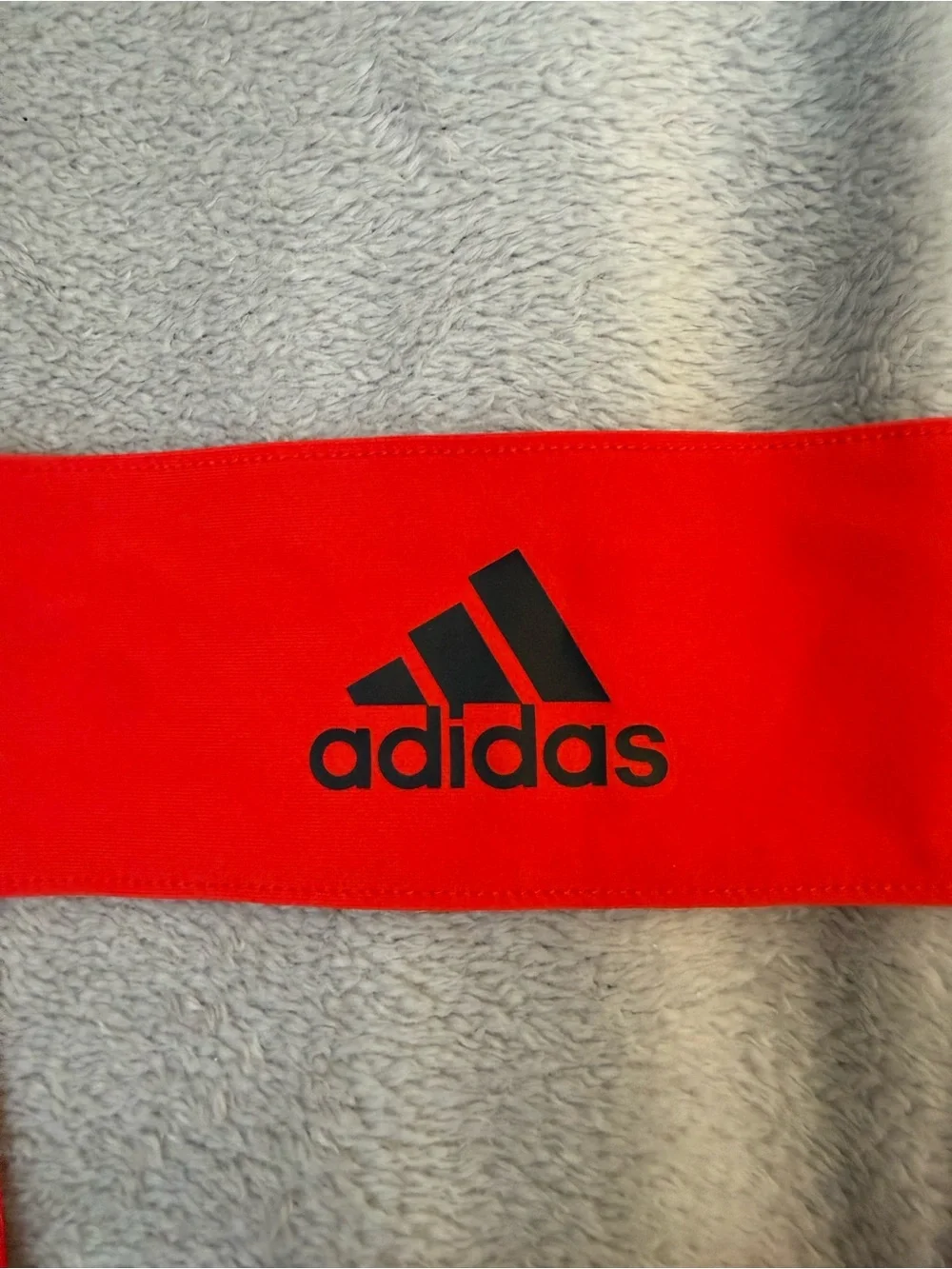 Adidas Red Twist Headband Scarf with Black Logo